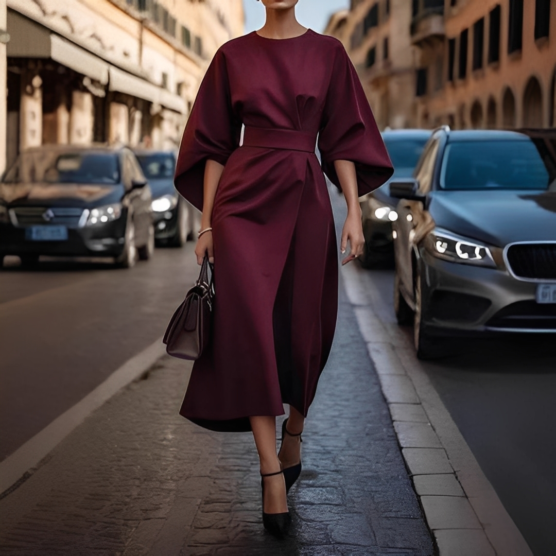Lauriane - Stylowa sukienka dla kobiet z bufkami