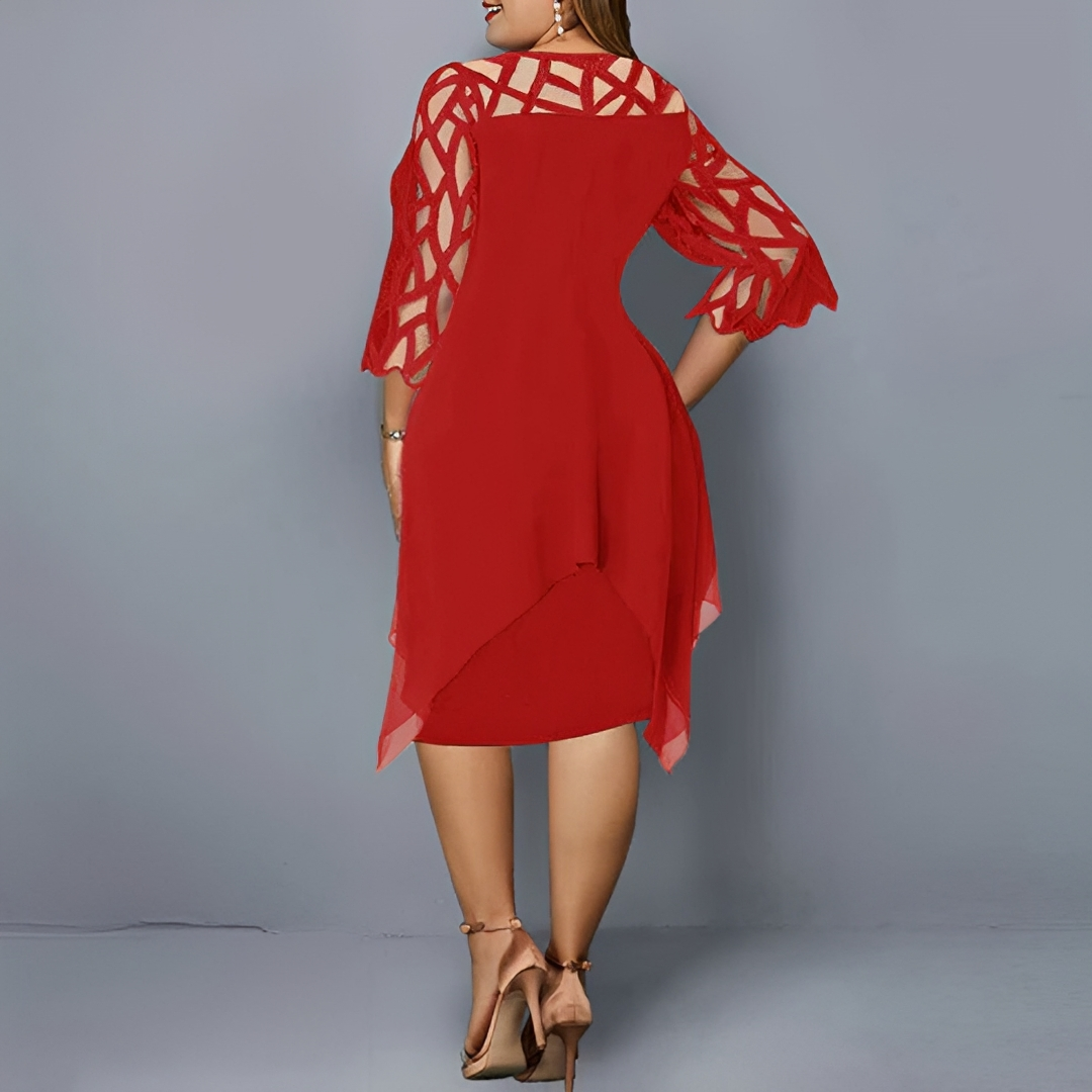 Cathryn - Elegancka i stylowa sukienka midi