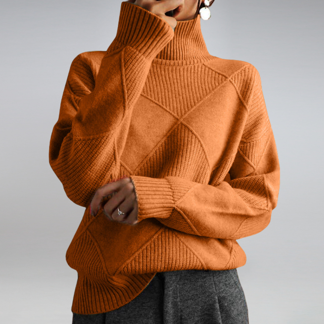 Camille - Damski sweter z półgolfem