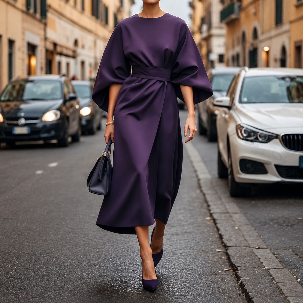Clare - Maksikleid z paskiem w talii