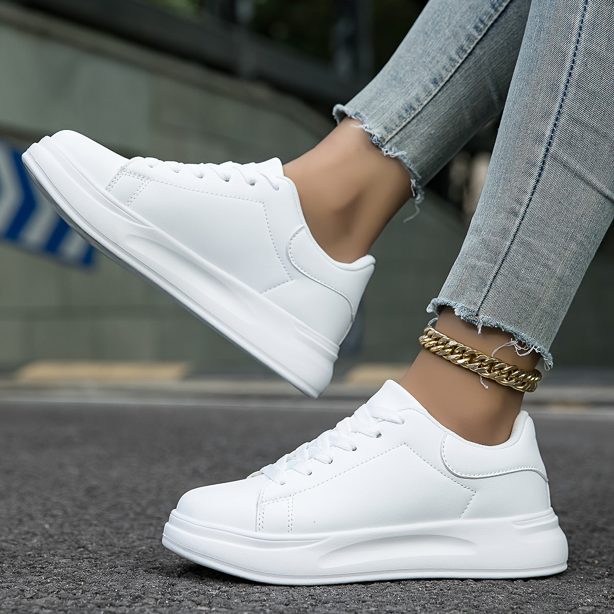 Layla - Białe damskie sneakersy do codziennego stylu