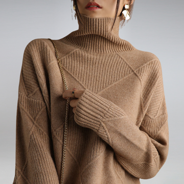 Camille - Damski sweter z półgolfem