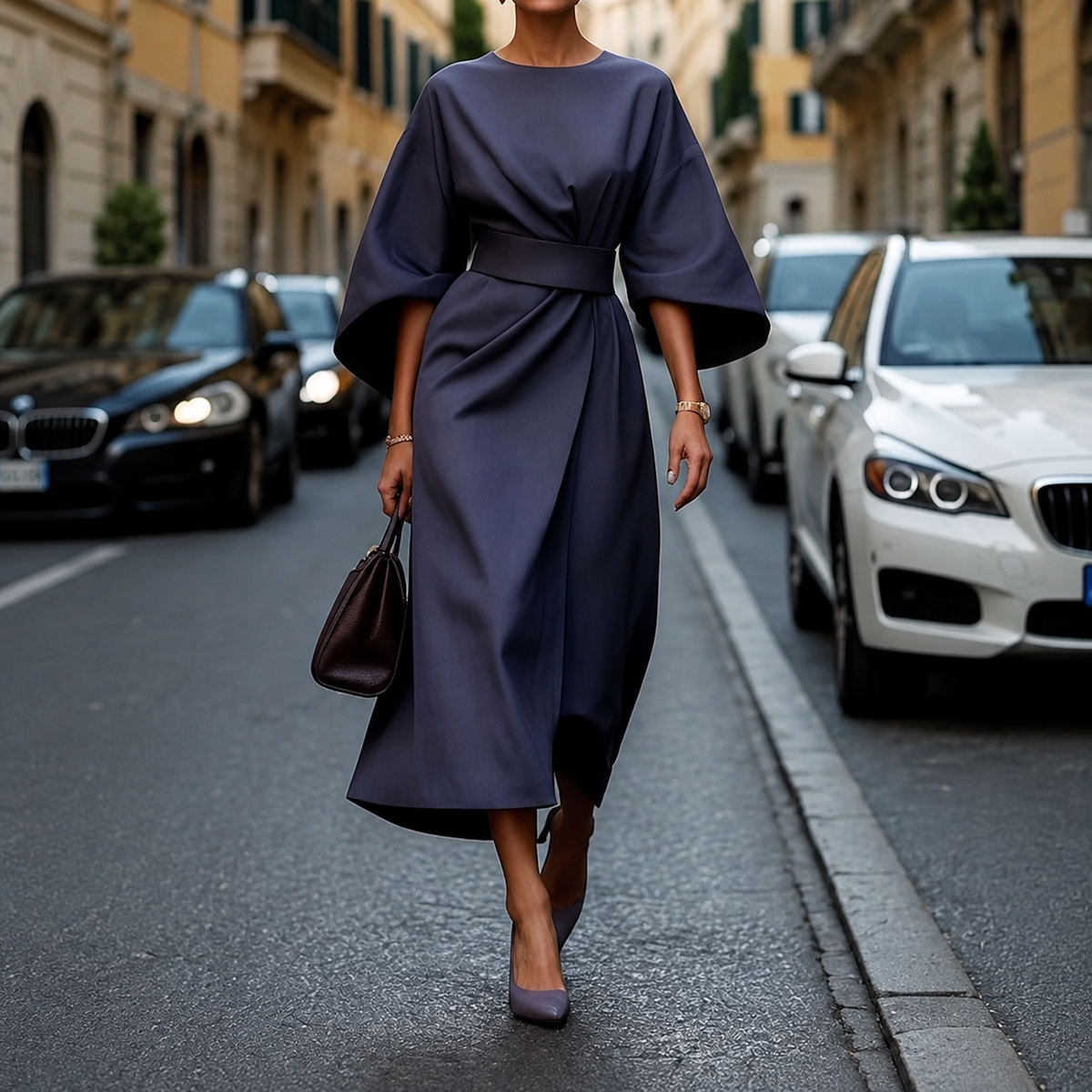 Clare - Maksikleid z paskiem w talii