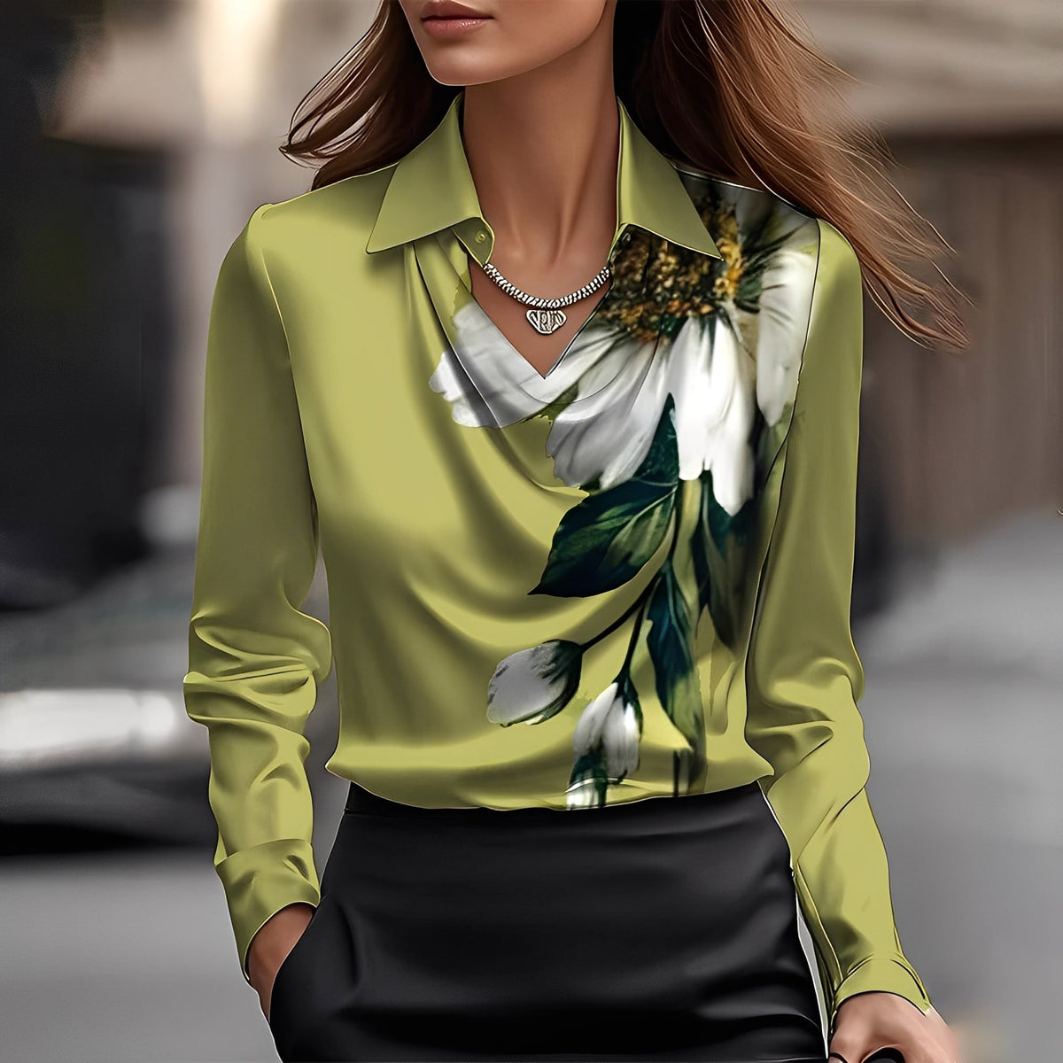 Laurentine - Elegancka bluzka z długimi rękawami dla kobiet