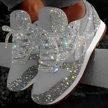 Ross - Nowoczesne lśniące sneakersy