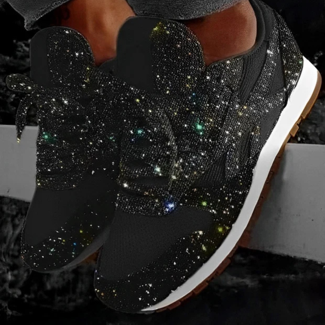 Ross - Nowoczesne lśniące sneakersy