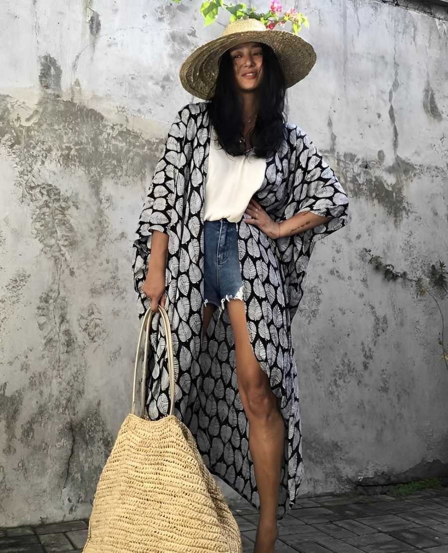 Lizzie - Stylowa Sukienka Kimono
