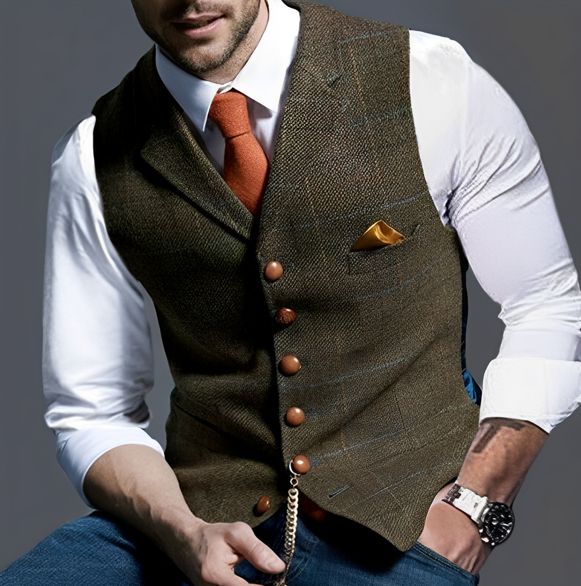 Jasper – Kamizelka męska w stylu vintage