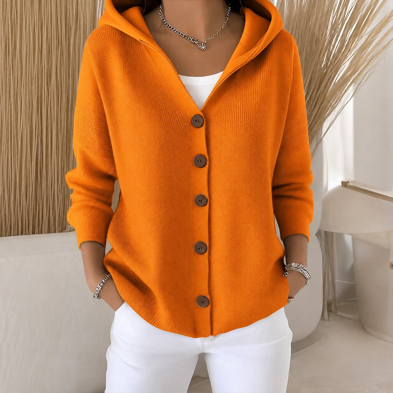 Ryanne - Wygodna kurtka z kapturem i długimi rękawami dla kobiet