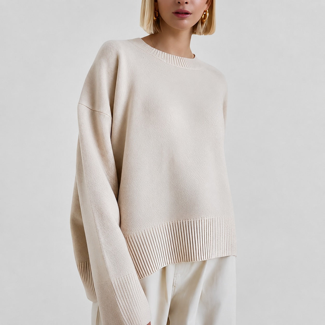 Pamella - Modny duży sweter dla kobiet