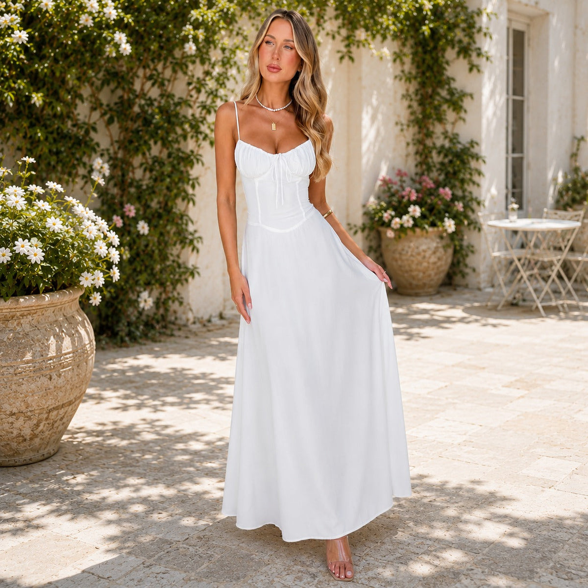 Louise - Elegancka Długa Sukienka Maxi