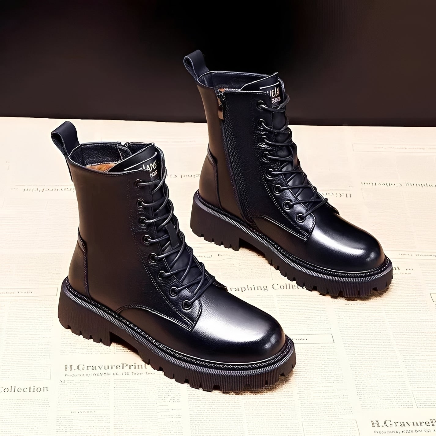 Adelpha - Czarne buty na zimową pogodę