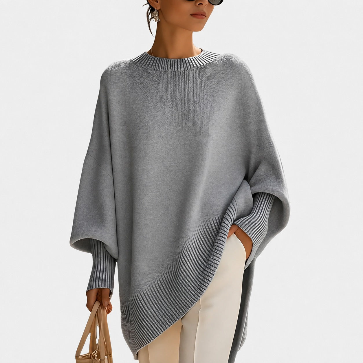 Pamella - Modny duży sweter dla kobiet