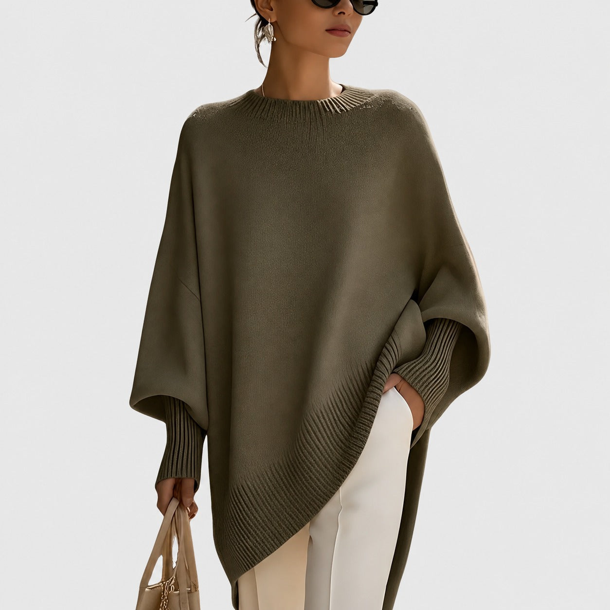 Pamella - Modny duży sweter dla kobiet