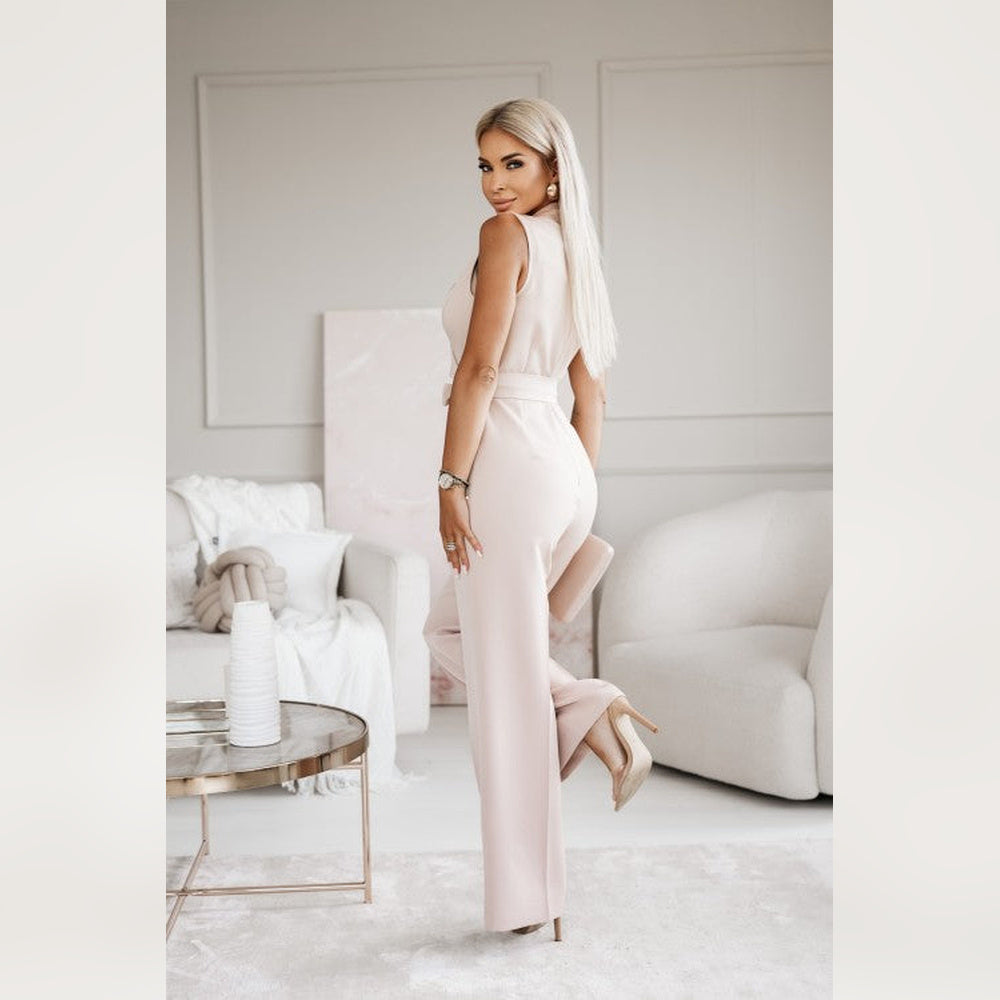 Maribel – Kombinezon Bez Rękawów – Elegancka Sylwetka z Urokliwym Krojami