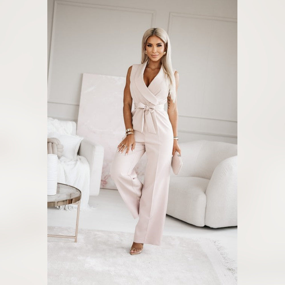 Maribel – Kombinezon Bez Rękawów – Elegancka Sylwetka z Urokliwym Krojami
