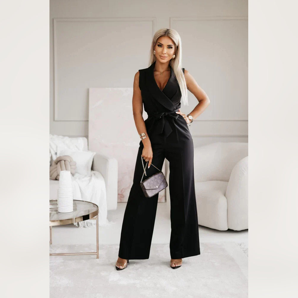 Maribel – Kombinezon Bez Rękawów – Elegancka Sylwetka z Urokliwym Krojami