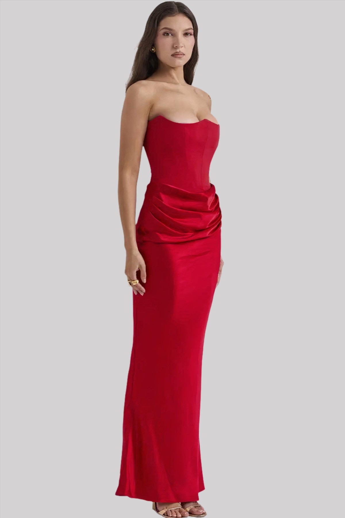 Elisabeth - Elegancka sukienka maxi z odkrytymi ramionami dla kobiet