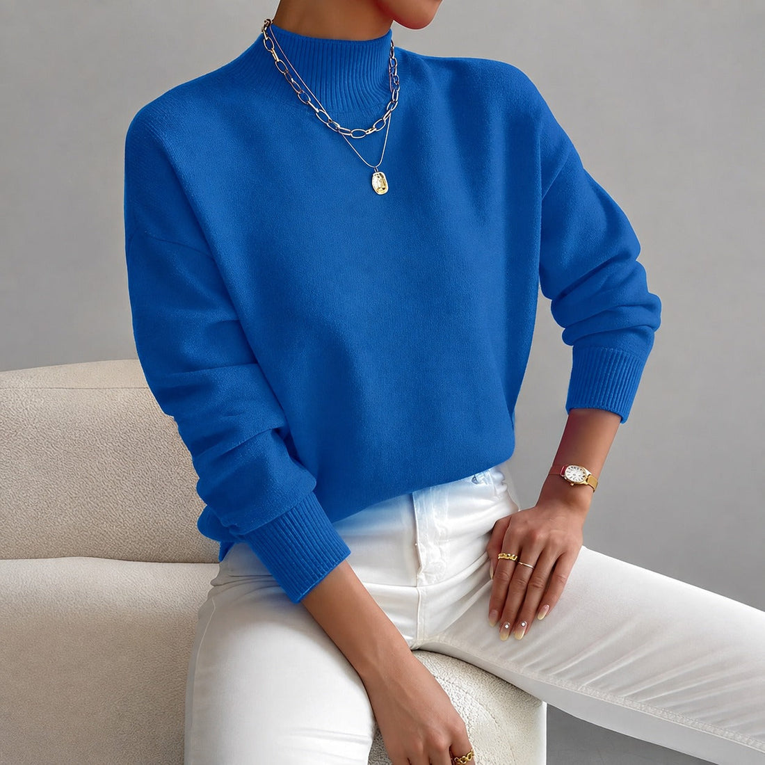 Roxana - Stylowy damski sweter z golfem