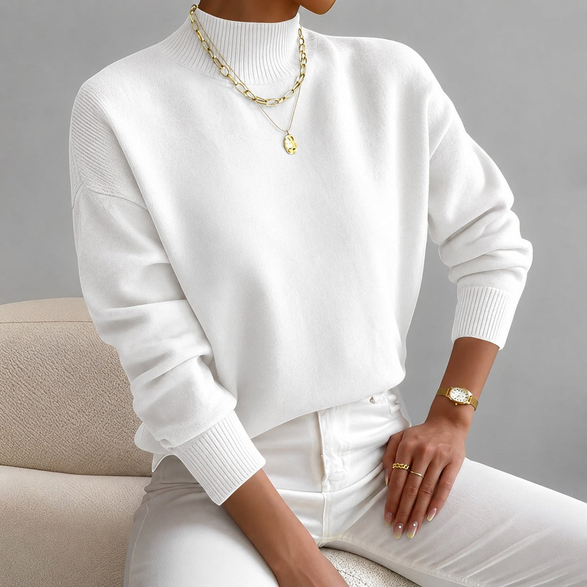 Roxana - Stylowy damski sweter z golfem