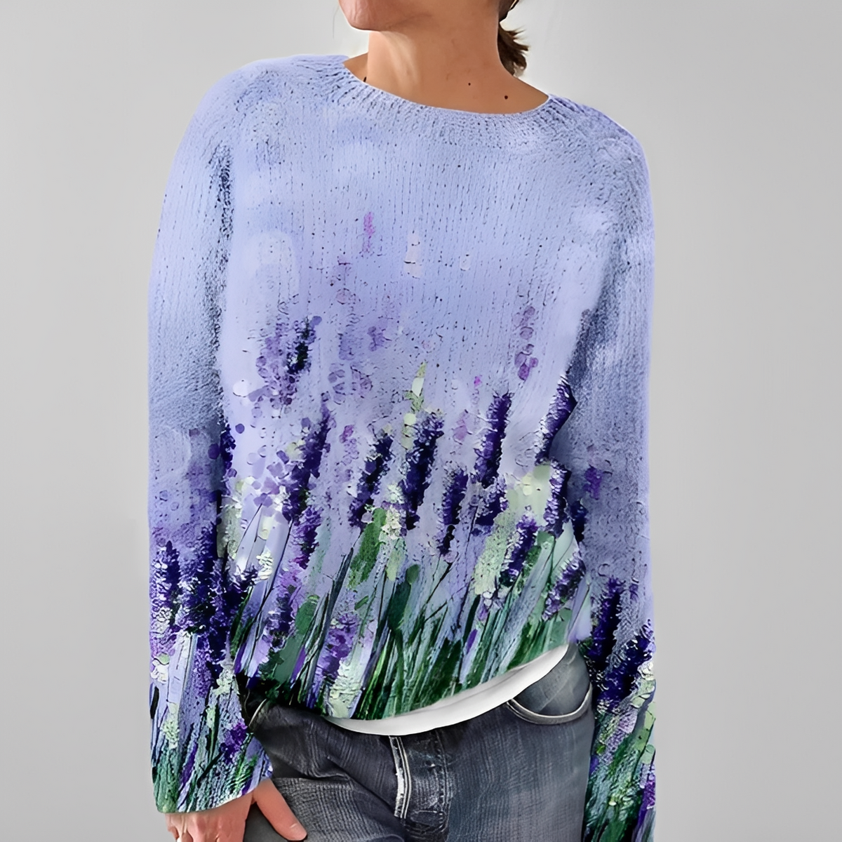 Liliane - Stylowy sweter z okrągłym dekoltem