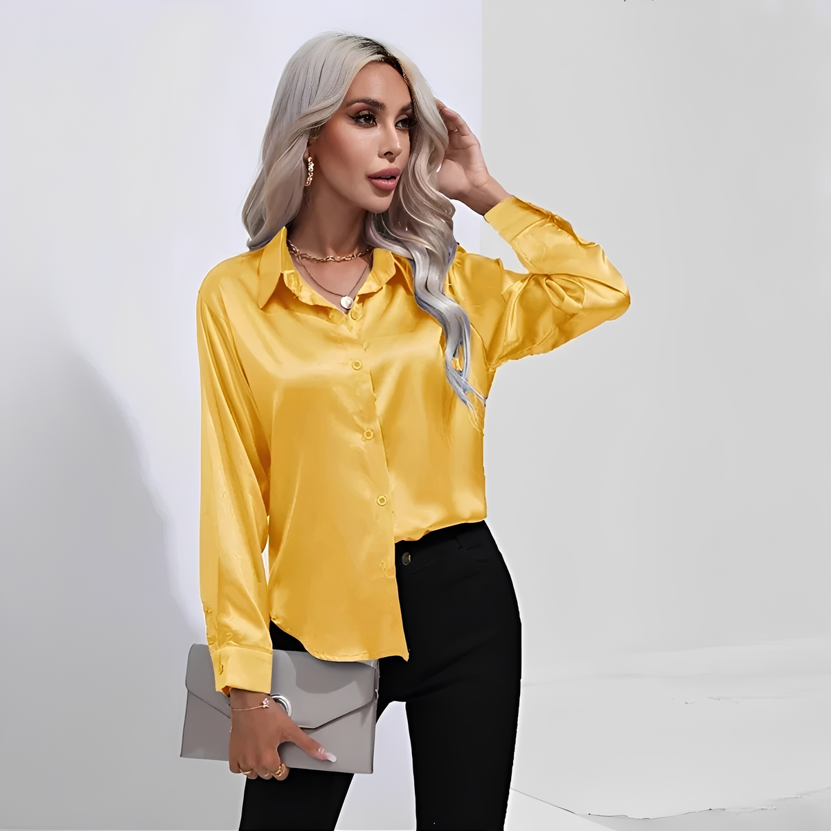 Liliane - Elegancka bluzka z długimi rękawami