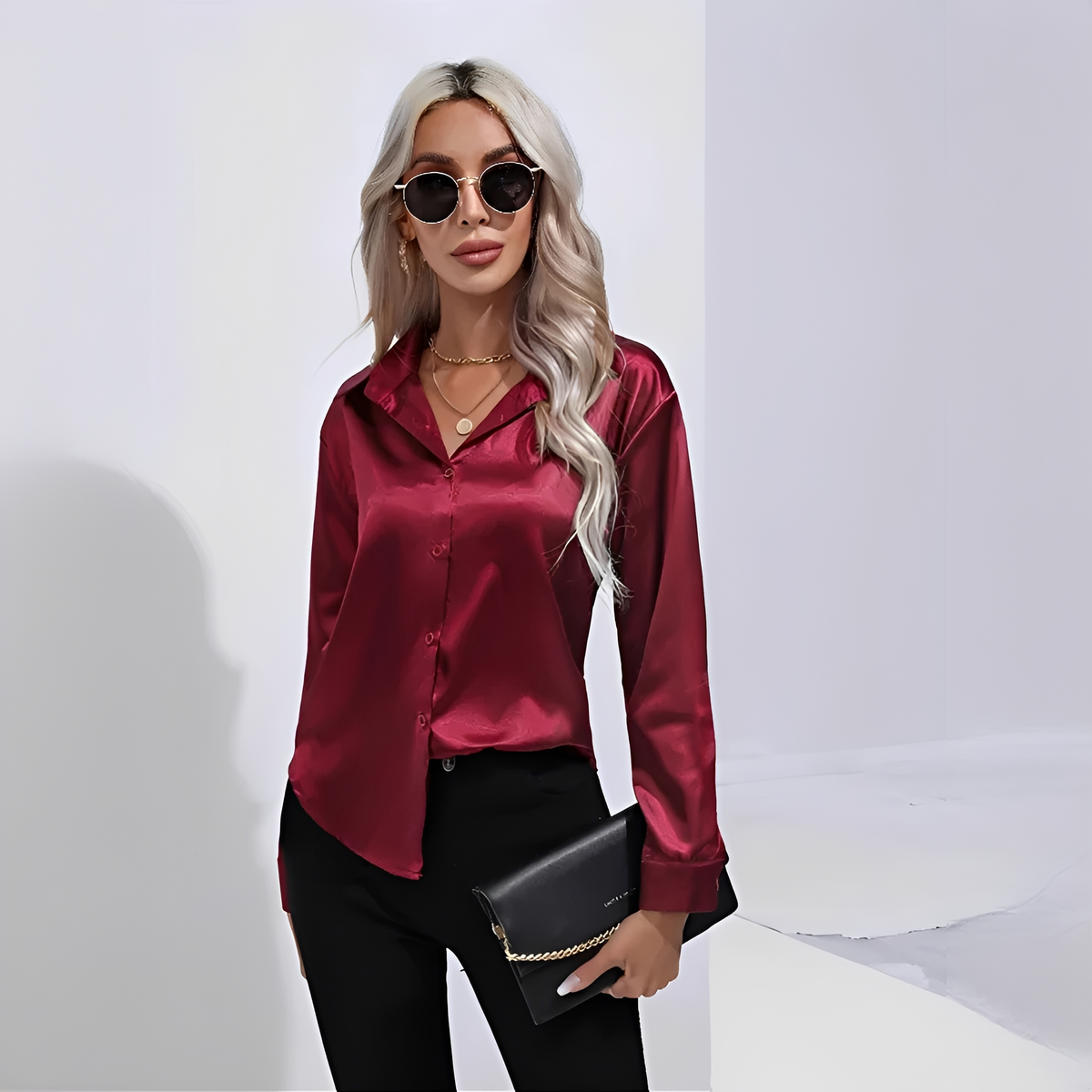 Liliane - Elegancka bluzka z długimi rękawami