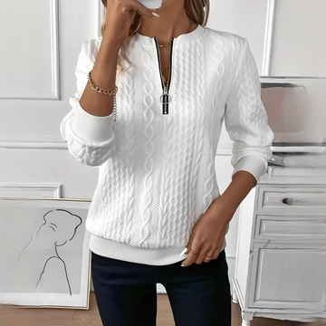 Hedie - Szykowny i elegancki sweter z zamkiem