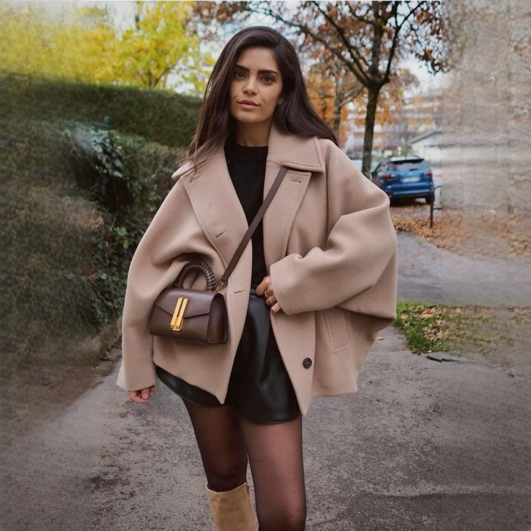 Hannah - Elegancki i wygodny oversize płaszcz