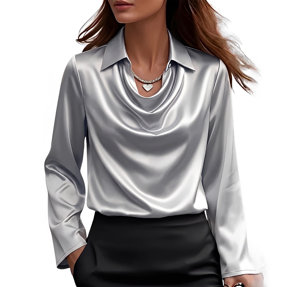 Dynah - Elegancka bluzka z długim rękawem