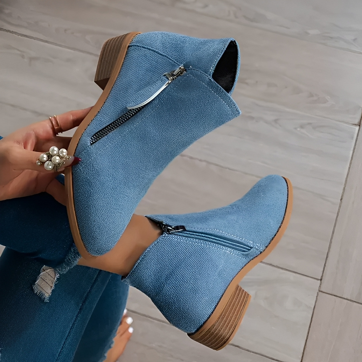 Klara - Eleganckie i stylowe botki z zamkiem