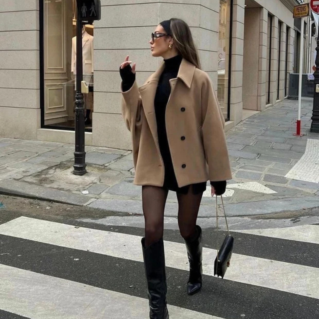 Hannah - Elegancki i wygodny oversize płaszcz