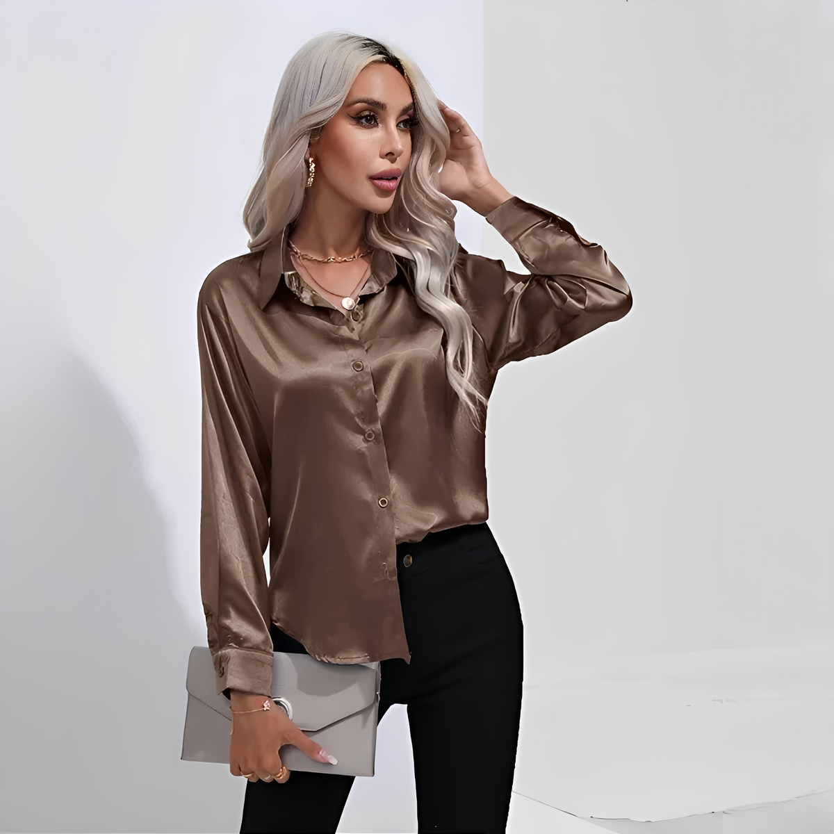 Liliane - Elegancka bluzka z długimi rękawami