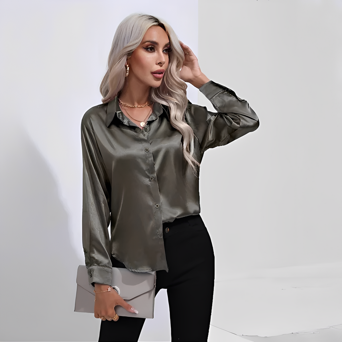 Liliane - Elegancka bluzka z długimi rękawami