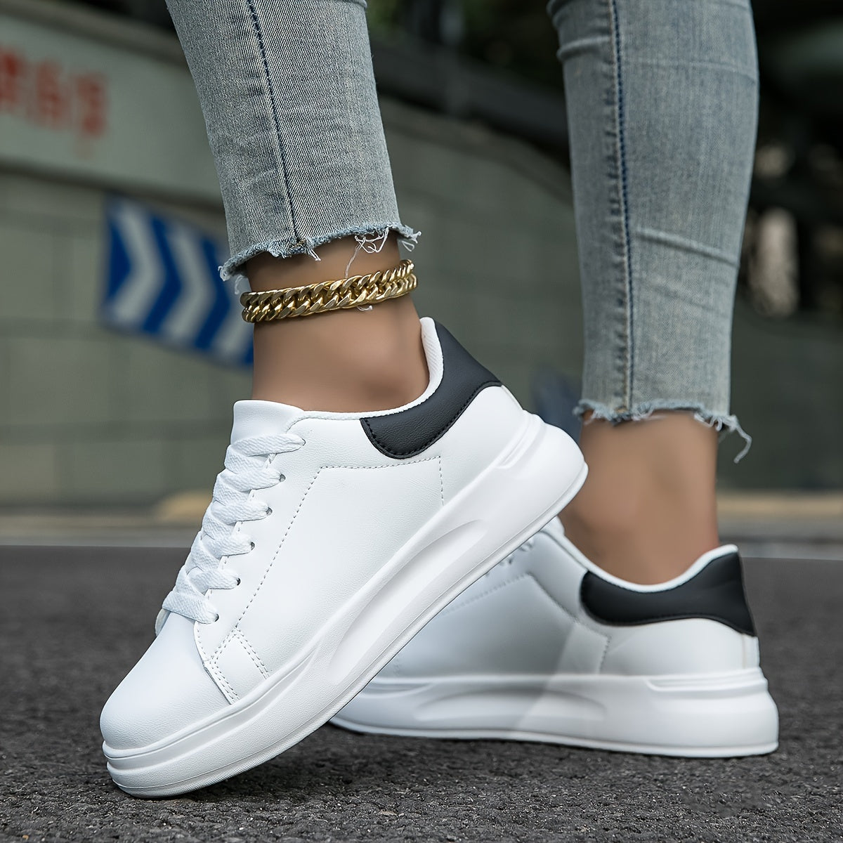 Layla - Białe damskie sneakersy do codziennego stylu
