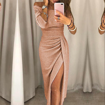 Alessandra – Stylowa sukienka z odkrytymi ramionami dla pań