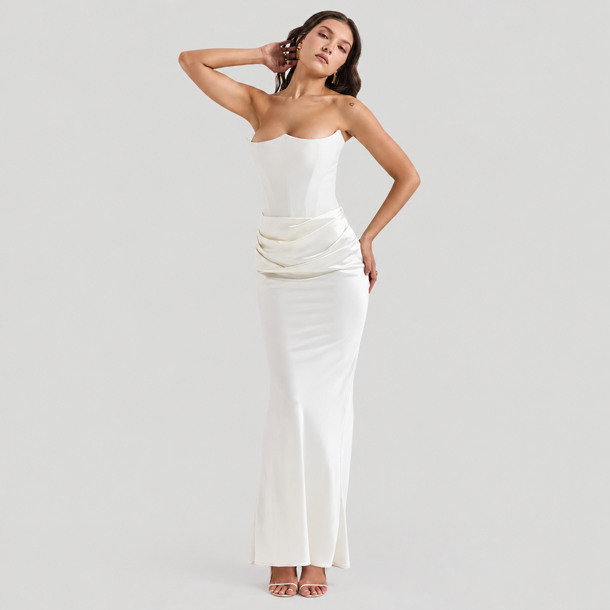 Elisabeth – Elegancka maxikleid z odkrytymi ramionami dla kobiet