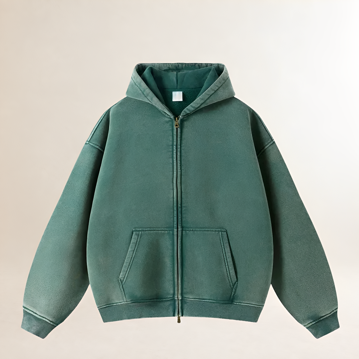 Bluza z kapturem męska z zamkiem oversize miękka