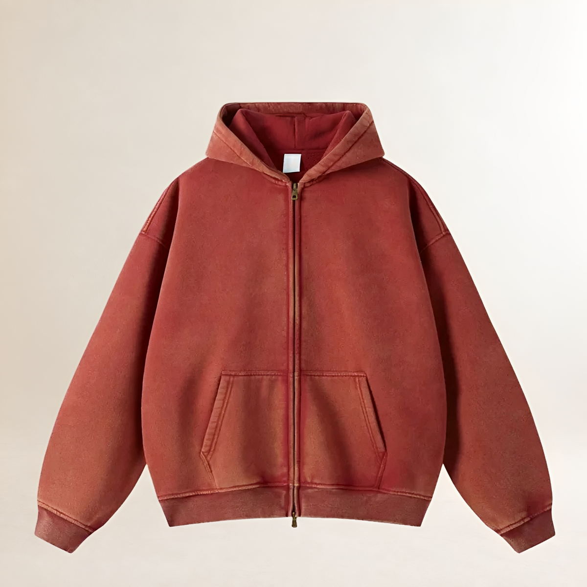 Bluza z kapturem męska z zamkiem oversize miękka
