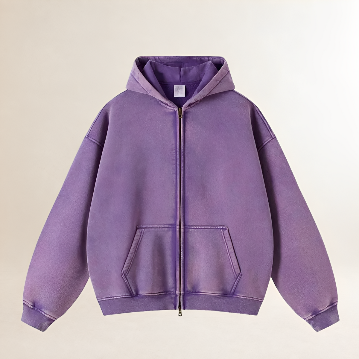 Bluza z kapturem męska z zamkiem oversize miękka