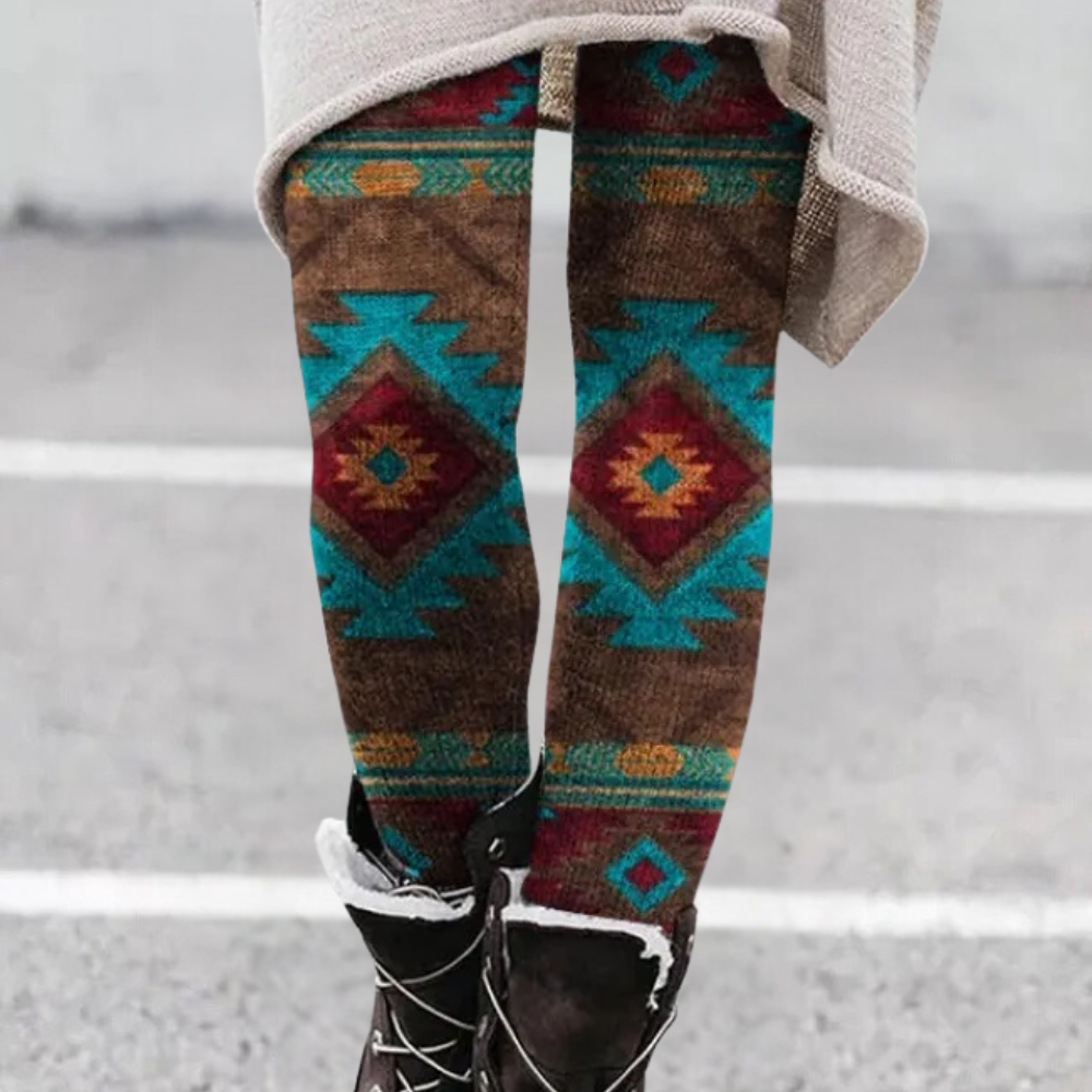 Damskie legginsy z unikalnymi wzorami - rozciągliwe i wygodne