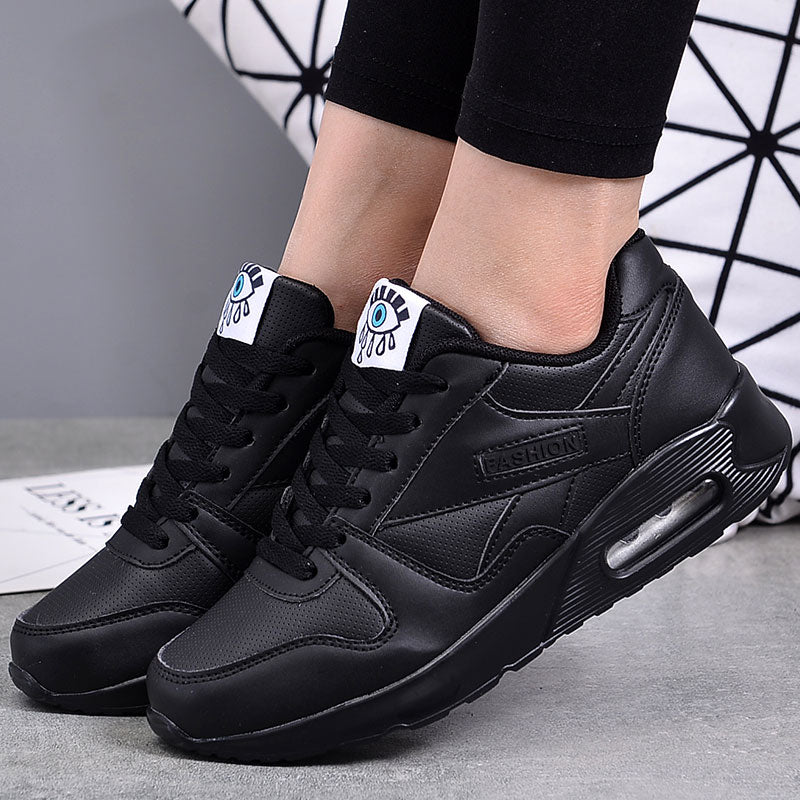 Damskie sneakers z poduszką powietrzną i motywem oka - wygodny krój