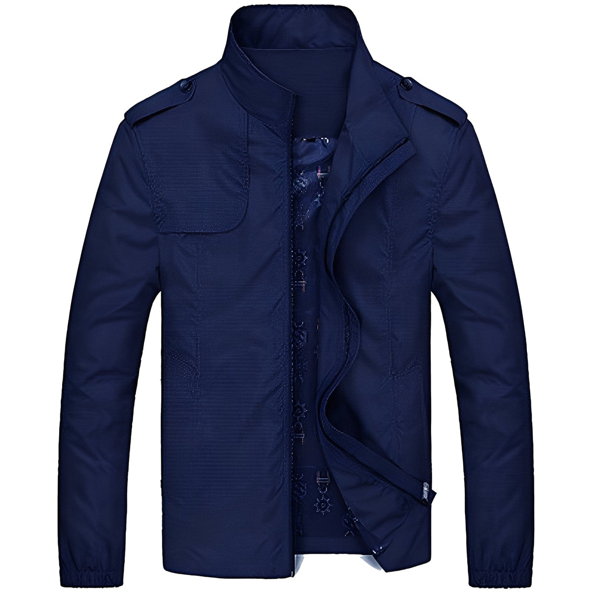 Męska kurtka casual lekka z zamkiem i kieszeniami - regular fit