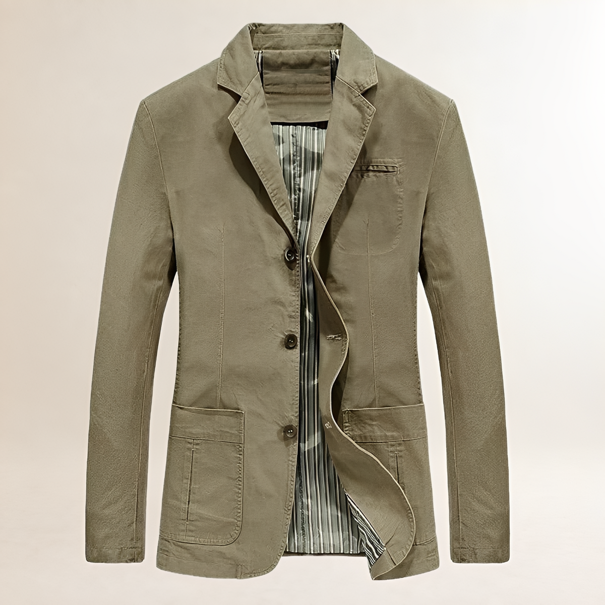 Męski casualowy żakiet marynarka slim fit z guzikami i kieszeniami
