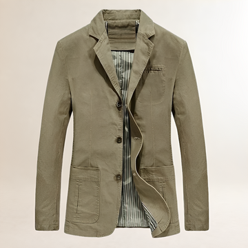 Męski casualowy żakiet marynarka slim fit z guzikami i kieszeniami