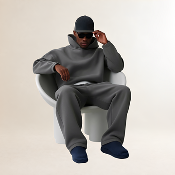Męski zestaw dresowy hoodie i joggery oversize z regulowanym kapturem