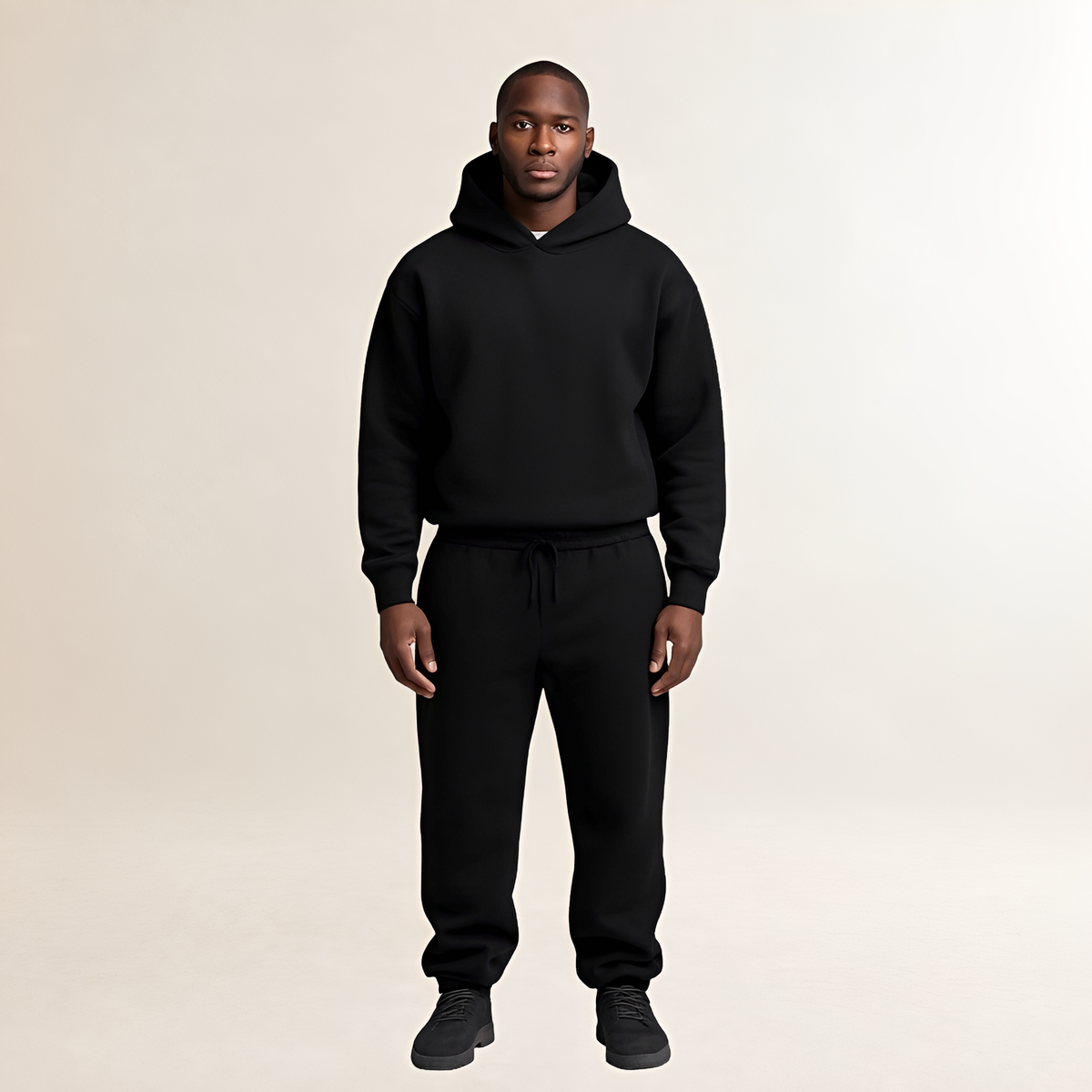 Męski zestaw dresowy hoodie i joggery oversize z regulowanym kapturem