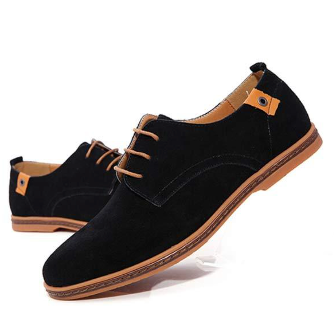 Męskie casualowe buty sznurowane, okrągły nosek, klasyczny design
