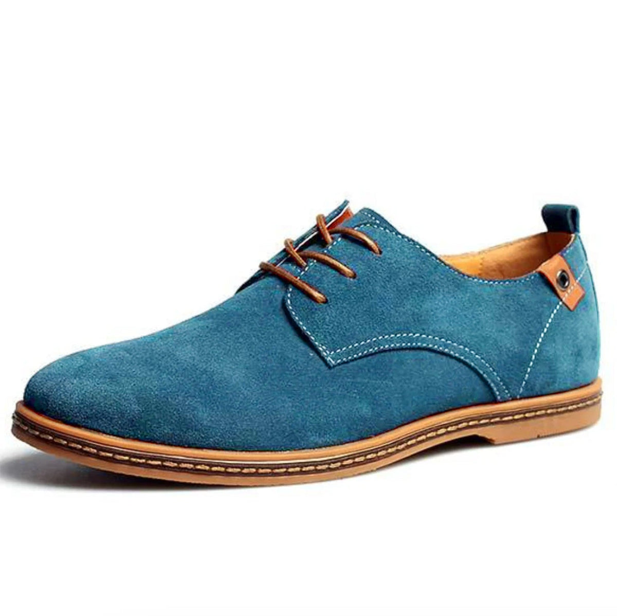 Męskie casualowe buty sznurowane, okrągły nosek, klasyczny design