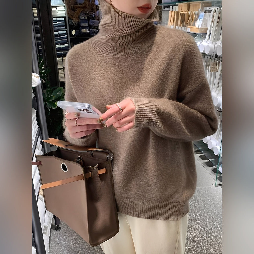 Yvette – Sweter z wysokim kołnierzem dla kobiet